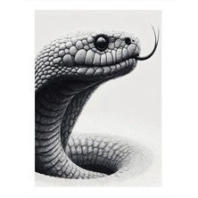 Tablomega Kobra Yılanı Mdf Tablo 35cm X50cm