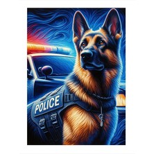 Tablomega Polis Köpeği Dekoratif Mdf Tablo 35cm X50cm