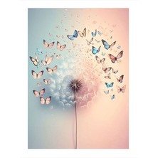 Tablomega Bahar Ve Kelebekler Art Mdf Poster 25cmx 35cm