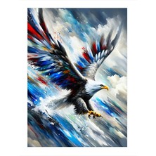 Tablomega Uçan Kartal Art Mdf Tablo 25cmx 35cm