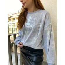 Duso Home Tüllü Varaklı Sweatshirt