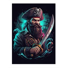 Tablomega Korsan Kaptan Art Mdf Tablo 35cm X50cm