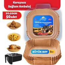 Papro Airfryer Pişirme Kağıdı Büyük Boy Kare 50 Adet 20*20