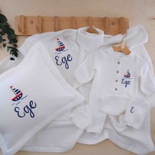 Momand Design 6 Lı Set Erkek Bebek Isimli Müslin Hastane Çıkışı