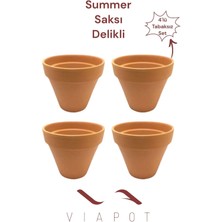 Summer Saksı Büyük Delikli Tabaksız 4'lü 15X13CM 1300ML