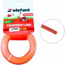 Elefant Tırpan Misinası Motorlu Tırpan Yuvarlak Misina 2 mm x 15 Metre