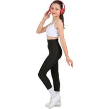 Kız Çocuk Yüksek Bel, Koşu, Yürüyüş, Casual, Spor, Atletik, Egzersiz, Fittness Tayt