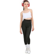 ERDEM KIDS Siyah Kız Çocuk Yüksek Bel Tayt Dar Paça ile Spor, Casual ve Egzersiz Aktiviteleri İçin İdeal