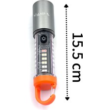 Kamp Outdoor  Alaska  El Feneri 8 Kademeli USB Şarjlı  Kablolu Asmalı