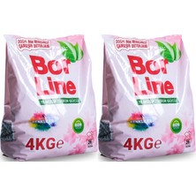 Borline Matik Toz Çamaşır Deterjanı 8 kg Renkliler İçin 52 Yıkama 2 Paket 4 Kg