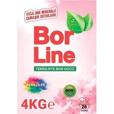 Borline Matik Toz Çamaşır Deterjanı 8 kg Renkliler İçin 52 Yıkama 2 Paket 4 Kg