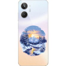 Zeyno Realme 10 4g Uyumlu Kış Manzarası  Desenli Silikon Kılıf