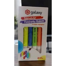 Galaxy Silinebilir Fosforlu Kalem 6'lı