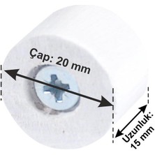 X-Perk Masa Sandalye Mobilya Koltuk Ünite Kanepe Sehpa  Ayak Yükseltici Takoz 6'lı Set Boy 15 mm Çap 20 mm Beyaz