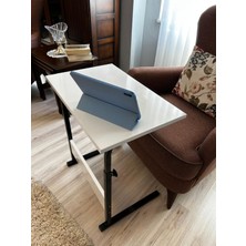 TNO Yükseklik Ayarlı Laptop Sehpası 60X40 Beyaz Renk Mdf Malzeme