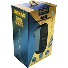 Gobax Termal Akım Korumalı Akıllı Priz 2 x Usb 1 x Type-c Çocuk Korumalı LED Işıklı - XPR2981-4081