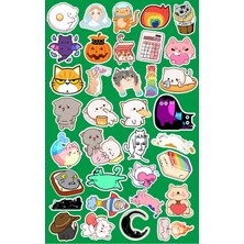Komik Cats Seri 3 Sticker Telefon Laptop Notebook Tablet Defter Matara Stiker Etiket