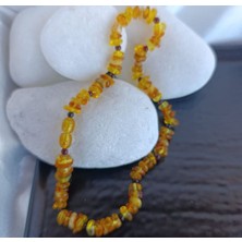 İnci Mode Yetişkin Çocuk  Kehribar Kolye Güvenli Kapama Çocuk S