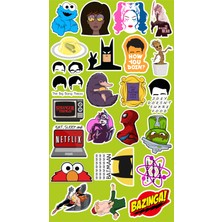 Film Serisi Animasyonlu Seri 1 Sticker Telefon Laptop Notebook Tablet Defter Matara Stiker Etiket