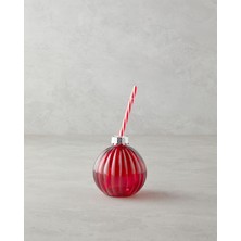 English Home Joyful Christmas Cam Pipetli Bardak 400 ml Kırmızı