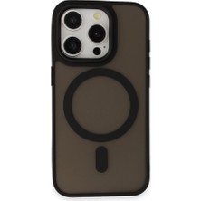 FUJİMAX Apple iPhone 15 Pro Kılıf Wireless Şarj Özellikli Lens Çerçeveli Kenarı Silikon Oslo Kapak