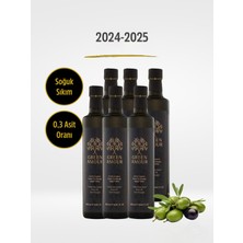 Green Amour Yeni hasat, Soğuk Sıkım, 0,3 Asit, 370 Polifenol, Pestisit İçermeyen, 6 adet 500 ml  Naturel Sızma Zeytinyağı