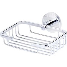 Nil Sabunluk Kare Rozetli Krom 13*15CM