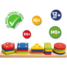 İyi Toys Ahşap 5'li Geometri Sıralama Montessori