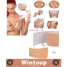 Wintoup Premium Kadın Göğüs Toparlayıcı Bant Göğüs Ucu Gizleyici Push Up Silikon Ten Sütyen Meme Kaldırıcı