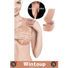 Wintoup Premium Kadın Göğüs Toparlayıcı Bant Göğüs Ucu Gizleyici Push Up Silikon Ten Sütyen Meme Kaldırıcı