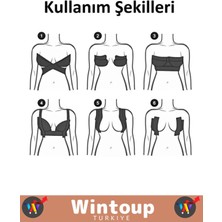 Wintoup Premium Kadın Göğüs Toparlayıcı Bant Göğüs Ucu Gizleyici Push Up Silikon Ten Sütyen Meme Kaldırıcı