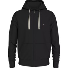 Erkek Essentıal Terry Zıp Through Sweatshirt - Siyah