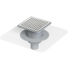 MaxiFlow Sifon Yalıtım Ø50 15*15CM Fileli Pas.ızgara Alt