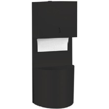 MaxiFlow Çöp Kovalı Kağıtlık 200LÜK Düz 105X27,5X12CM Siyah