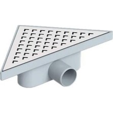 MaxiFlow Duş Kanalı Üçgen Lıne Pas. Izg Ø50 33 cm Yan