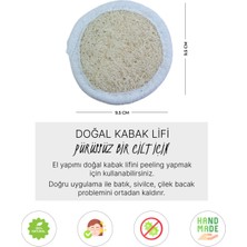 Bilian Doğal Kabak Lifi Yüz Pedi Peeling, Banyo Kesesi,  Organik, Cilt Bakımı