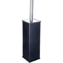 MaxiFlow Klozet Fırça Akıllı Kapak Kare Silikon 8*8*37 Siyah