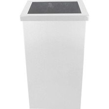 MaxiFlow Açık Kapak Çöp Kovası 36LT 42CM Beyaz