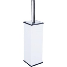 MaxiFlow Klozet Fırça Akıllı Kapak Kare Silikon 8*8*37 Beyaz