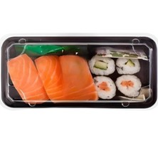 Gizpak Sushi Kabı Plastik Servis Seti Küçük 9 x 16 cm