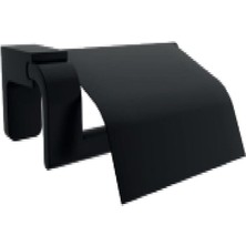 MaxiFlow F1 Serisi Wc Kapaklı Kağıtlık Black