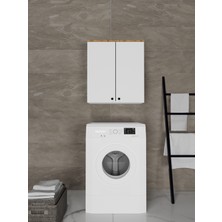 dolapmodellericom Çamaşır Makine Üstü Dolabı Banyo Havlu Dolabı