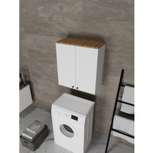 dolapmodellericom Çamaşır Makine Üstü Dolabı Banyo Havlu Dolabı