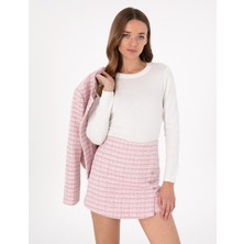 Pierre Cardin Kadın Ekru Slim Fit Basic Kazak 50300769-VR019