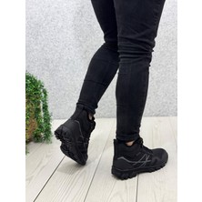 Siyah Füme Içi Kürklü Fermuarlı Unisex Bot