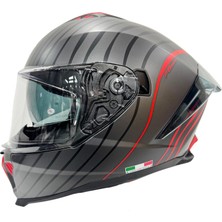 Sway 865 Space Black Red Kask