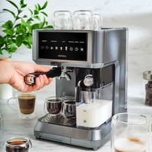 Karaca Mycaffe Barista S10 Entegre Süt Hazneli Otomatik Espresso Latte ve Cappuccino Mak. Galaxygrey