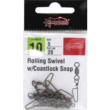 Captain 5032 Coastlock Klips 10'lu Paket Black Nikel