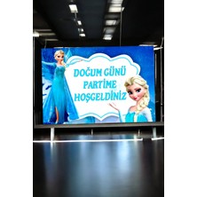 VibeHome Frozen Temalı "doğum Günüme Hoş Geldiniz" Banner - Doğum Günü Partileri Için Renkli ve Eğlenceli