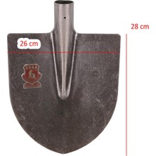 Erba Sapsız Çelik Bahçe Küreği Toprak Bel Belleme Çapalama Aleti Metal Kürek 28 cm Keskin Sağlam